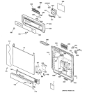 ESCUTCHEON & DOOR ASSEMBLY Diagram and Parts List for GSD3260J00SS  General Electric Dishwasher