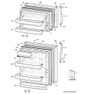 DOORS Diagram and Parts List for GTY18KYWARWW  General Electric Refrigerator