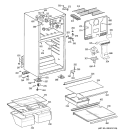 CABINET Diagram and Parts List for GTY18ULWARBB  General Electric Refrigerator