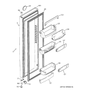 FRESH FOOD DOOR Diagram and Parts List for GCE21LGTBFNS  General Electric Refrigerator