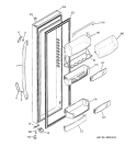FRESH FOOD DOOR Diagram and Parts List for GCE21ZGTBFWW  General Electric Refrigerator