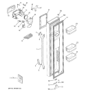 FREEZER DOOR Diagram and Parts List for GCE23LHTBFBB  General Electric Refrigerator