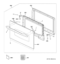 DOOR PARTS Diagram and Parts List for SCB1001MSS001  General Electric Microwave Oven Combo