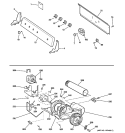 BACKSPLASH, BLOWER & MOTOR Diagram and Parts List for DLSR483EG1WW  General Electric Dryer