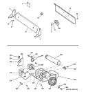 BACKSPLASH, BLOWER & MOTOR ASSEMBLY Diagram and Parts List for DX2300GG1WW  General Electric Dryer