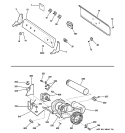 BACKSPLASH, BLOWER & MOTOR ASSEMBLY Diagram and Parts List for EED5600G1WW  General Electric Dryer