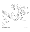 CONTROLS & BACKSPLASH Diagram and Parts List for GKSR3140H1WW  General Electric Washer