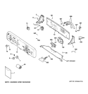 CONTROLS & BACKSPLASH Diagram and Parts List for GNSR3150H1WW  General Electric Washer