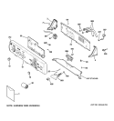 CONTROLS & BACKSPLASH Diagram and Parts List for WCRE6270G1CC  General Electric Washer