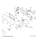 CONTROLS & BACKSPLASH Diagram and Parts List for WPRE6100G1WT  General Electric Washer