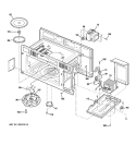 INTERIOR PARTS 1 Diagram and Parts List for JVM1640BJ02  General Electric Microwave