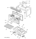 OVEN CAVITY PARTS Diagram and Parts List for JVM1640CH001  General Electric Microwave