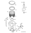 TUB, BASKET & AGITATOR Diagram and Parts List for HNSR3110H0WW  Hotpoint Washer