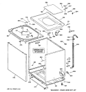 CABINET, COVER & FRONT PANEL Diagram and Parts List for WCCB1030H0WC  General Electric Washer