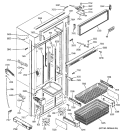 FREEZER SECTION, TRIM & COMPONENTS Diagram and Parts List for ZIC360NRHRH  General Electric Refrigerator