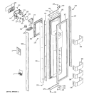 FREEZER DOOR Diagram and Parts List for ZISB360DRJ  General Electric Refrigerator