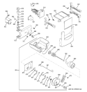 ICE MAKER & DISPENSER Diagram and Parts List for ZISS420DRJSS  General Electric Refrigerator