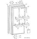 FREEZER DOOR Diagram and Parts List for ZIFS36NMBRH  General Electric Freezer