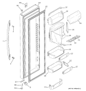 FRESH FOOD DOOR Diagram and Parts List for PSC25PSWASS  General Electric Refrigerator