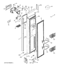 Part Location Diagram of WR55X10682 GE DISPENSER CONTROL LCD AS