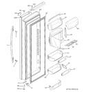 FRESH FOOD DOOR Diagram and Parts List for PSH23PSTBSS  General Electric Refrigerator