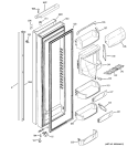 FRESH FOOD DOOR Diagram and Parts List for PSH23PSWASV  General Electric Refrigerator