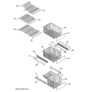 FREEZER SHELVES Diagram and Parts List for PSH25MGWACV  General Electric Refrigerator