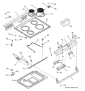 Part Location Diagram of WB64T10052 GE BOTTOM BURN BOX