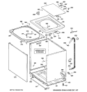 CABINET, COVER & FRONT PANEL Diagram and Parts List for S3700E0WW  General Electric Washer