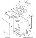 CABINET, COVER & FRONT PANEL Diagram and Parts List for WBB4500E1WW  General Electric Washer