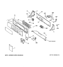 CONTROLS & BACKSPLASH Diagram and Parts List for WNCK2050D0WC  General Electric Washer