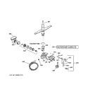 MOTOR - PUMP MECHANISM Diagram and Parts List for GSD4060J00SS  General Electric Dishwasher