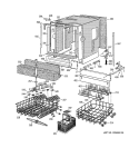 BASKET & WRAP ASSEMBLY Diagram and Parts List for ZBD7100G00SS  General Electric Dishwasher