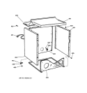 CABINET Diagram and Parts List for DBXR300GG0WS  General Electric Dryer
