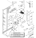 FRESH FOOD SECTION Diagram and Parts List for PSH25MSTBSV  General Electric Refrigerator