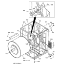 CABINET & DRUM Diagram and Parts List for DVL223GA0AA  General Electric Dryer