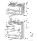 Part Location Diagram of WR02X12394 GE EPAULET DOOR CORNER