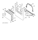 FRONT PANEL & DOOR Diagram and Parts List for DLB3600SBLWH  Hotpoint Dryer