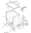 CABINET Diagram and Parts List for DLL3680SBLAD  Hotpoint Dryer