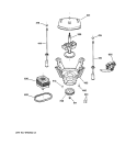SUSPENSION, PUMP & DRIVE COMPONENTS Diagram and Parts List for GCSR2090H2WW  General Electric Washer