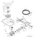 MOTOR - PUMP MECHANISM Diagram and Parts List for PDW7900N10CC  General Electric Dishwasher