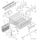 UPPER RACK ASSEMBLY Diagram and Parts List for PDW7800N00CC  General Electric Dishwasher