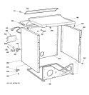 CABINET Diagram and Parts List for DCCB330EG0WC  General Electric Dryer
