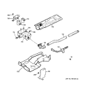 GAS VALVE & BURNER ASSEMBLY Diagram and Parts List for DCCB330GG0WC  General Electric Dryer