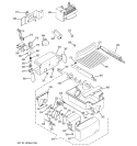 ICE MAKER & DISPENSER Diagram and Parts List for PSG27SIMHCBS  General Electric Refrigerator