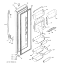FRESH FOOD DOOR Diagram and Parts List for PSF26PGTBBB  General Electric Refrigerator