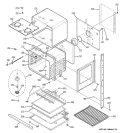 LOWER OVEN Diagram and Parts List for JTP55CM1CC  General Electric Wall Oven