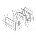 DOOR Diagram and Parts List for ZET2SM1SS  General Electric Wall Oven