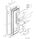 FRESH FOOD DOOR Diagram and Parts List for PJE25MGTAFKB  General Electric Refrigerator