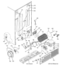 SEALED SYSTEM & MOTHER BOARD Diagram and Parts List for PJE25PGTAFKB  General Electric Refrigerator